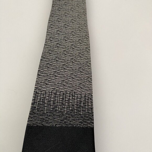 Vintage Superba Black Silver Gray Skinny Tie‎ Necktie 2.5" Rockabilly 1950'-60's - Picture 14 of 16